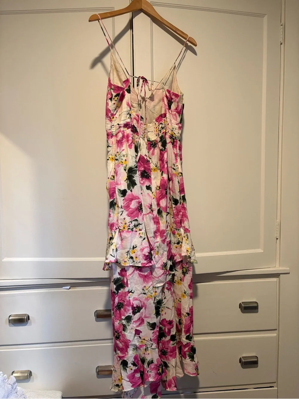 Abercrombie & Fitch Strappy Floral Ruffle Maxi Dress
